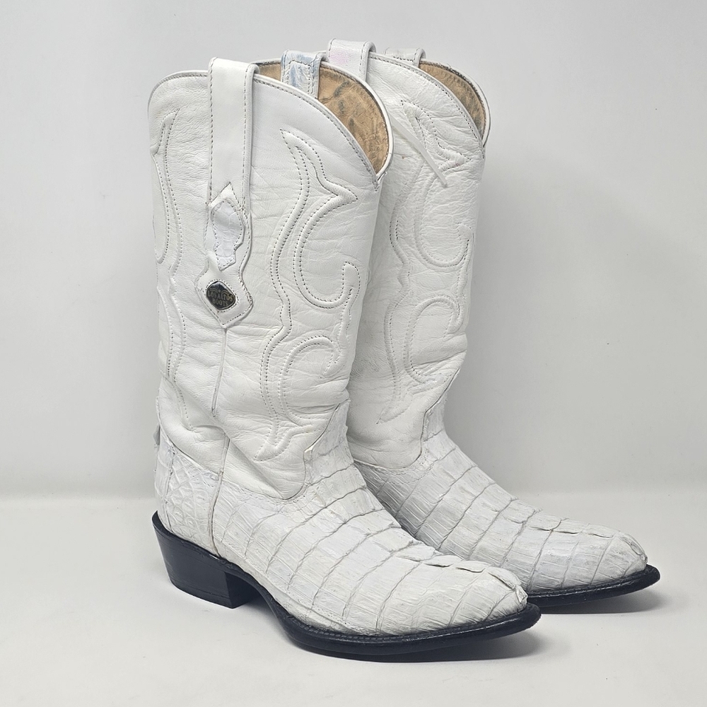 Los‎ Altos men 6.5 EE white crocodile Exotic leather western boots cowboy, rodeo